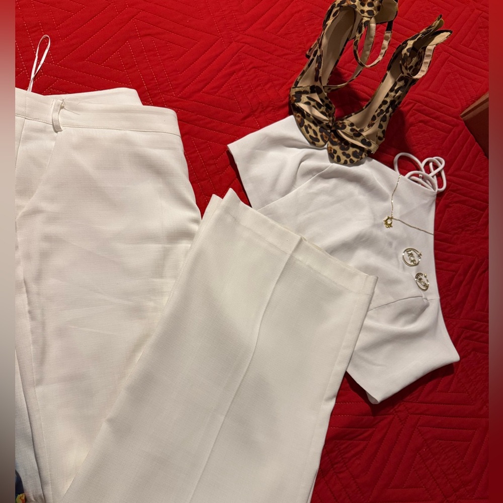 Fashion Nova White Women's Trousers